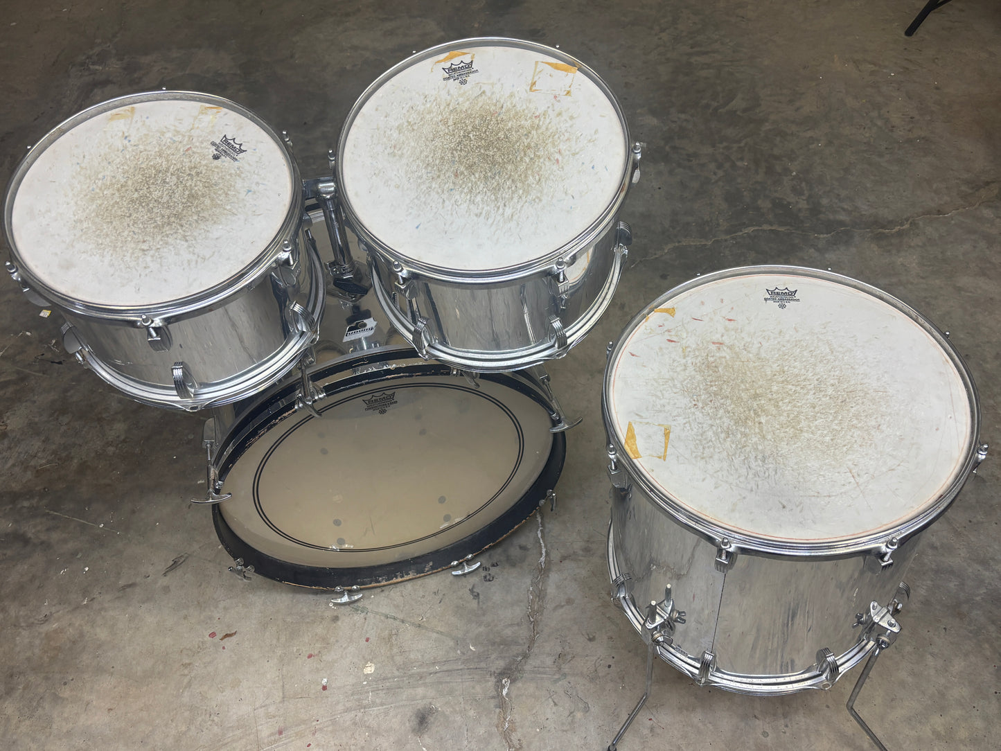 Ludwig Rockers USA 4-Piece Drum Shell Pack – Mirror Chrome Finish