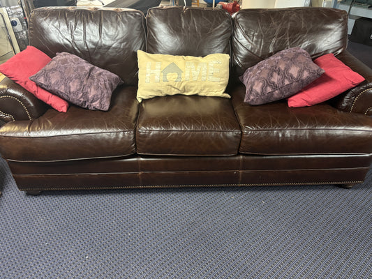 Bassett Premium Genuine Leather Sofa