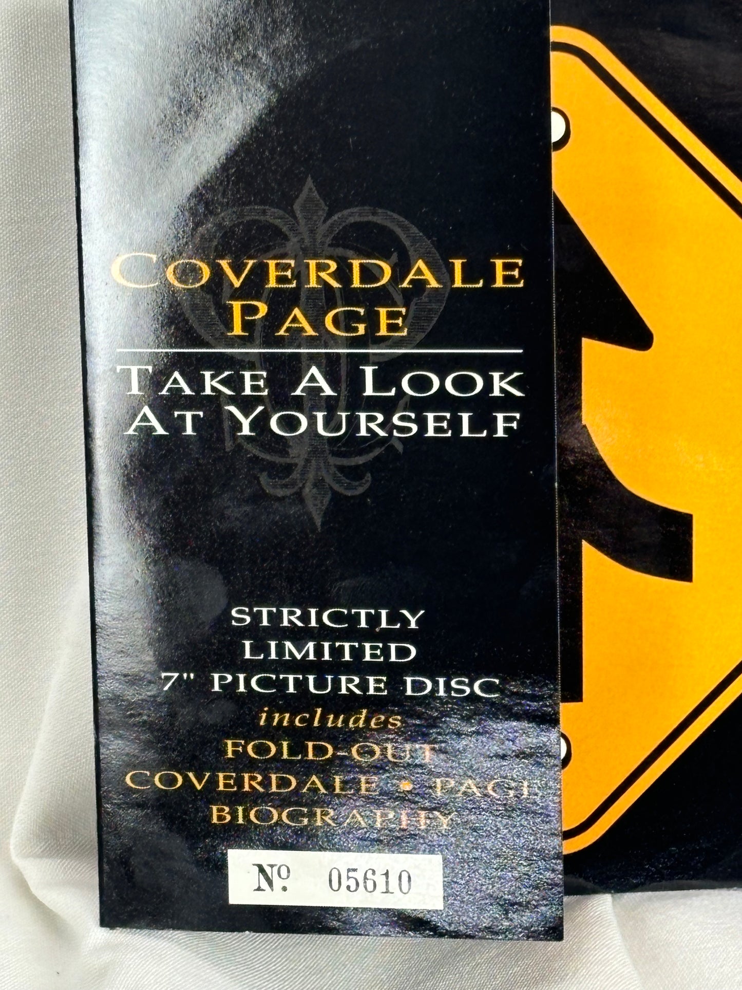 Jimmy Page / David Coverdale – Strictly Limited Numbered 7" Picture Disc – Autographed by Jimmy Page – COA Included