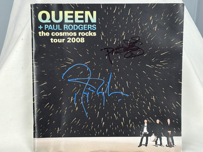 Queen + Paul Rodgers “The Cosmos Rocks Tour 2008” – Dual Autographed Tour Program – COA Included