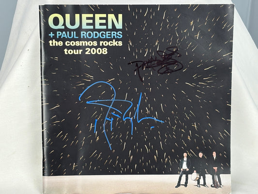 Queen + Paul Rodgers “The Cosmos Rocks Tour 2008” – Dual Autographed Tour Program – COA Included