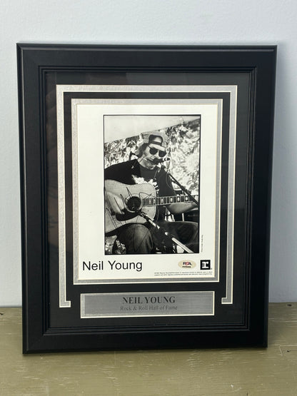 Neil Young Autographed 8x10 Photograph – PSA/DNA Certified – Framed Display