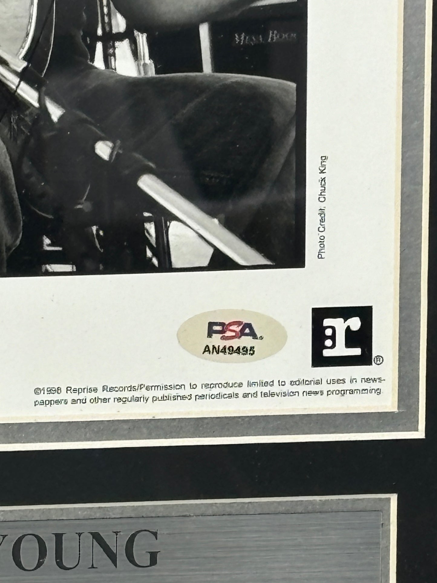 Neil Young Autographed 8x10 Photograph – PSA/DNA Certified – Framed Display