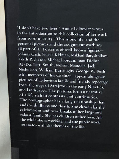 Annie Lebovitz Book • A Photographers life • 1990 - 2005