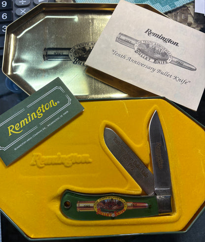 Remington Tenth Anniversary Bullet Knife (1982–1992) – Complete Set