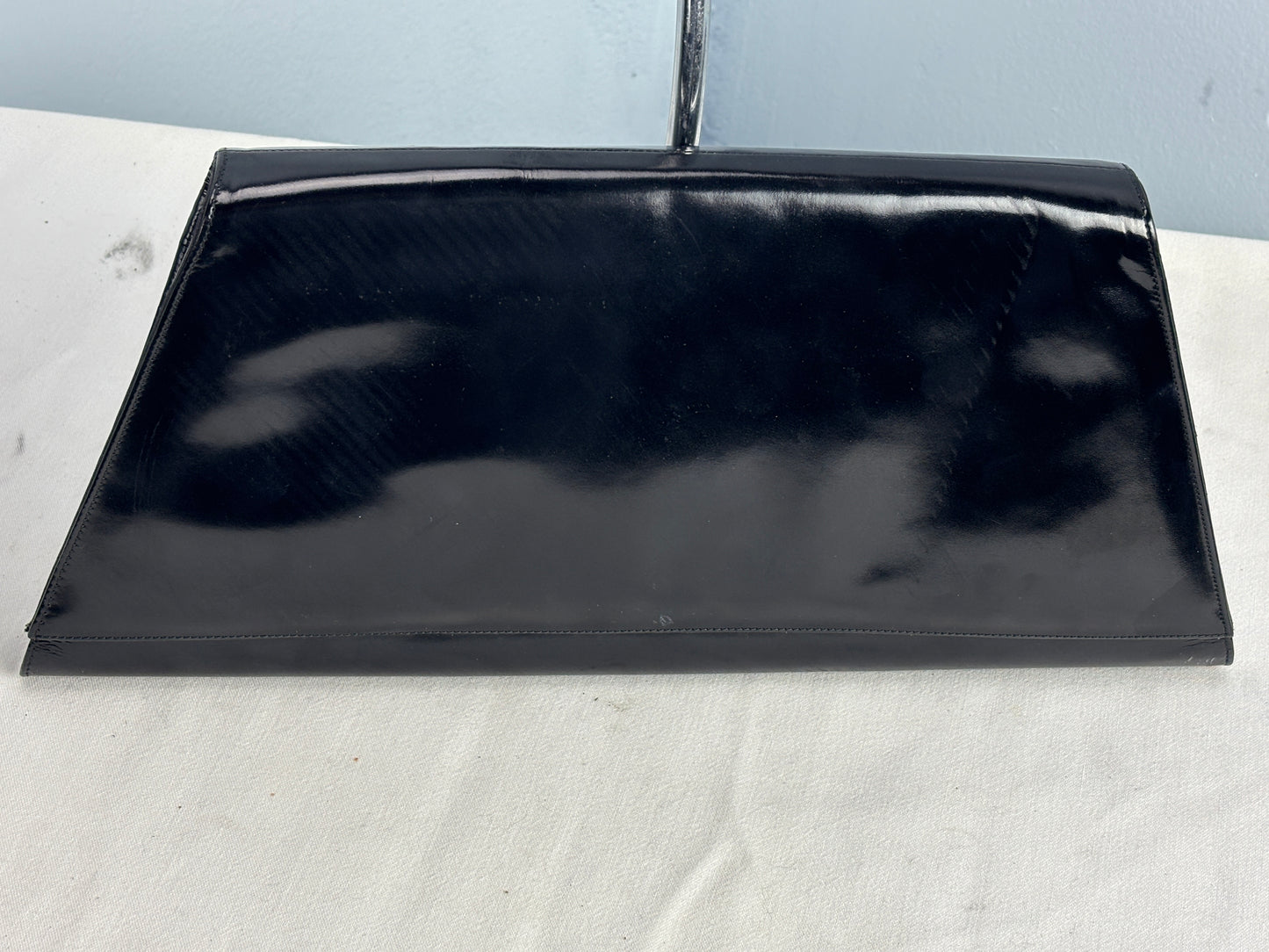 👜 Charles Jourdan Paris Black Patent Leather Handbag – Made in France – Vintage Designer Piece