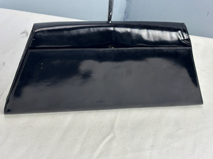👜 Charles Jourdan Paris Black Patent Leather Handbag – Made in France – Vintage Designer Piece