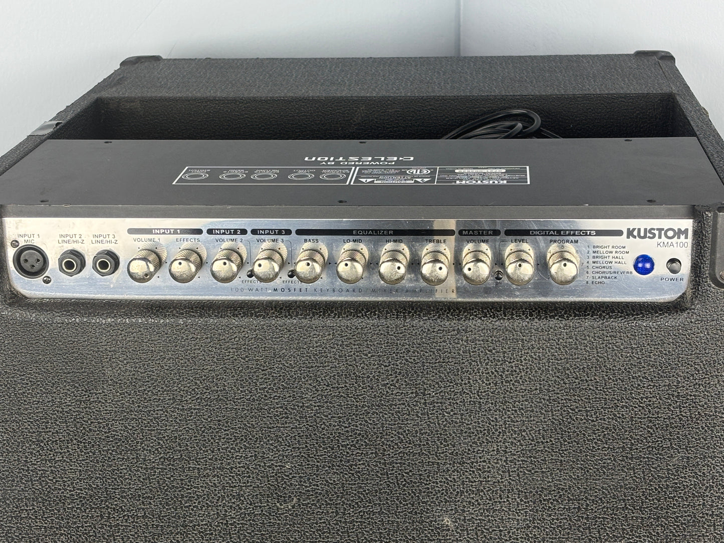 Kustom KMA100 Keyboard / Mixer Amplifier – 100W – Celestion Speaker – Multi-Input PA Style Amp