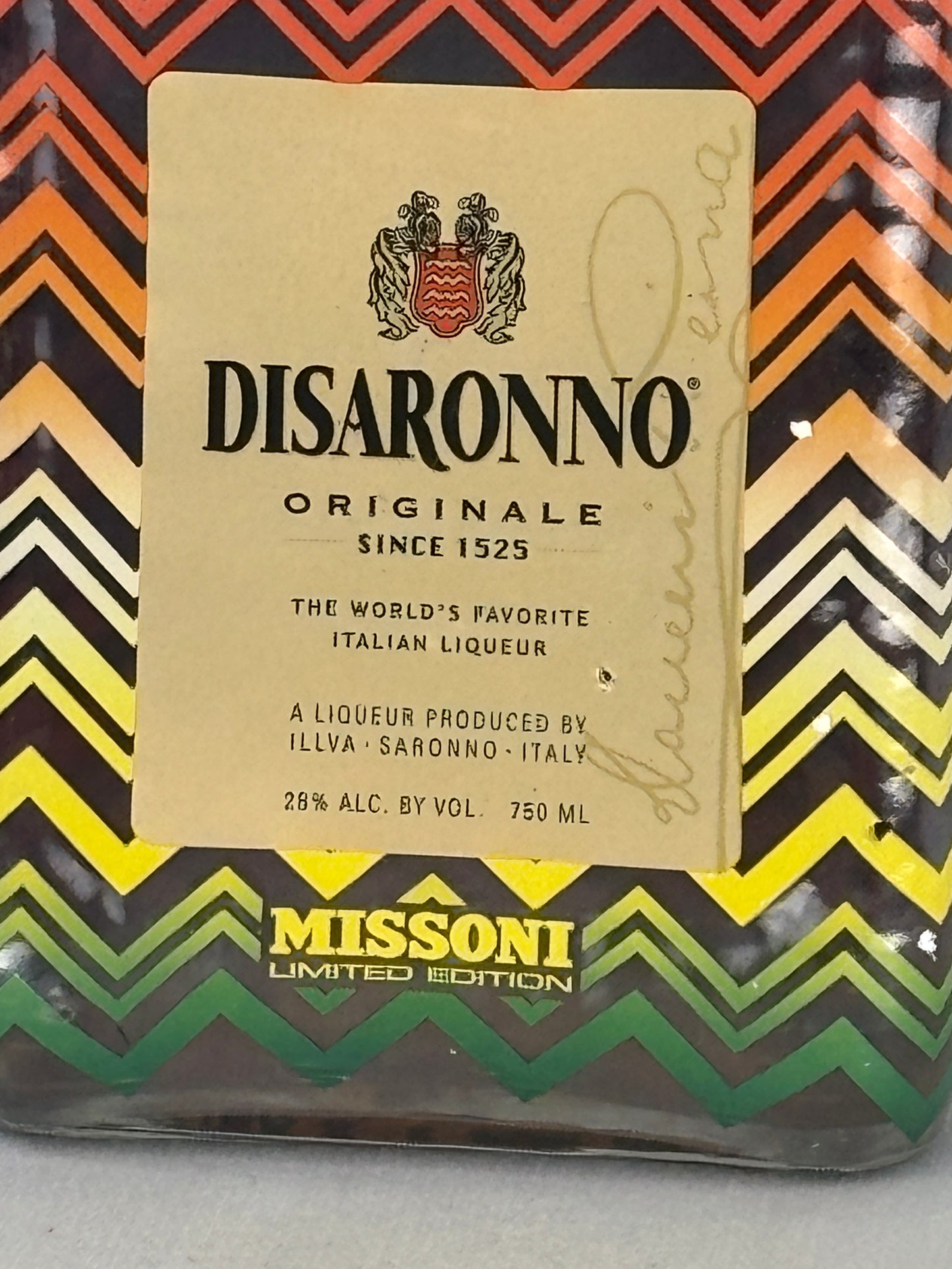 Disaronno Originale Missoni Limited Edition Bottle – Sealed – Italian Designer Collectible