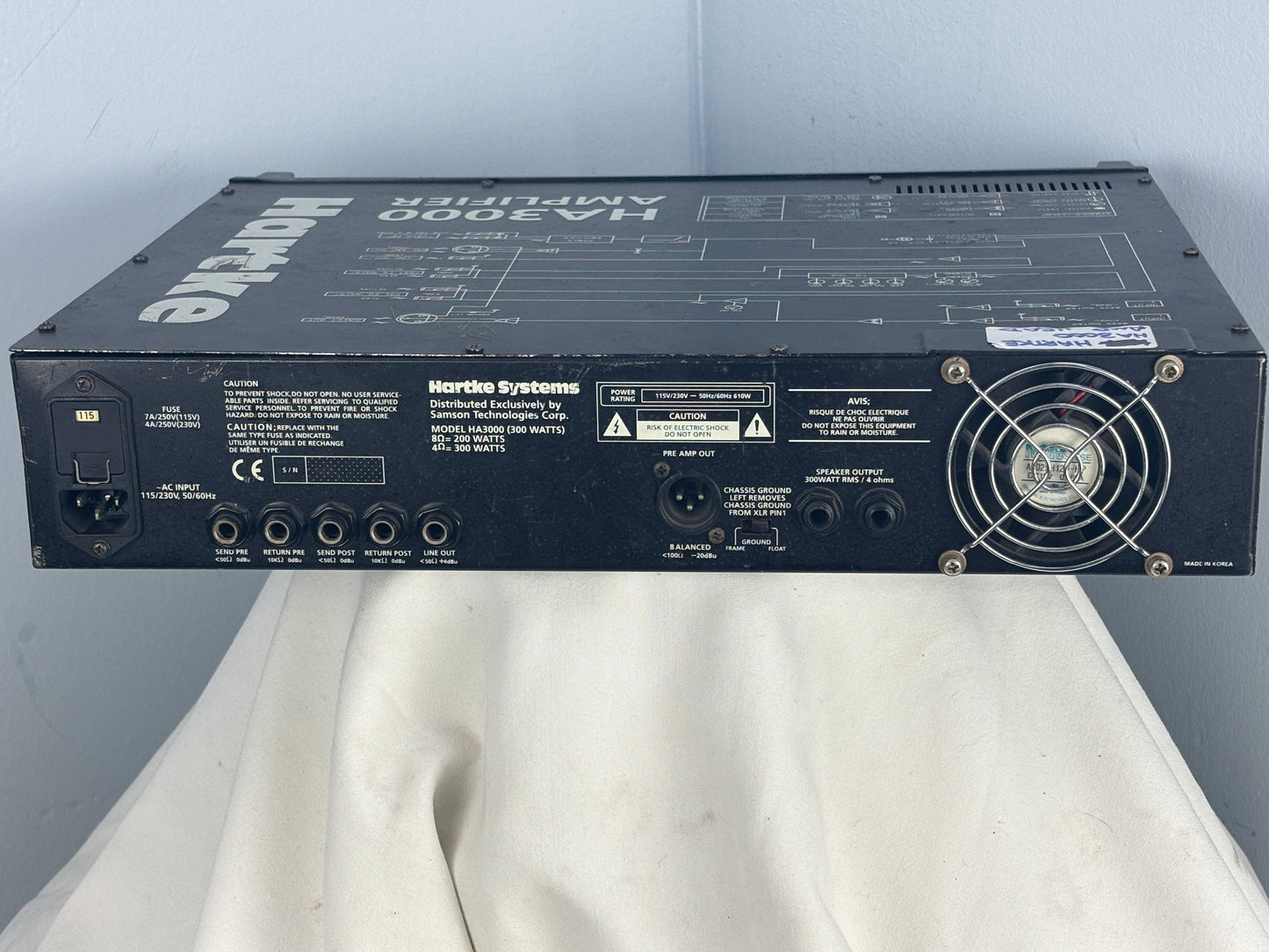 Hartke HA3000 Bass Amplifier Head – 300W Rackmount – Solid Performer