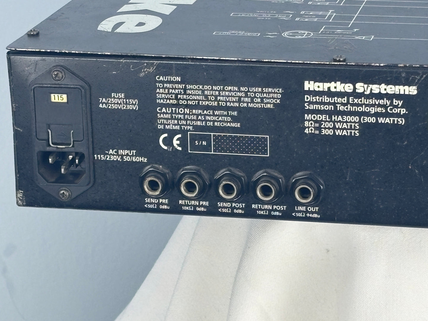Hartke HA3000 Bass Amplifier Head – 300W Rackmount – Solid Performer
