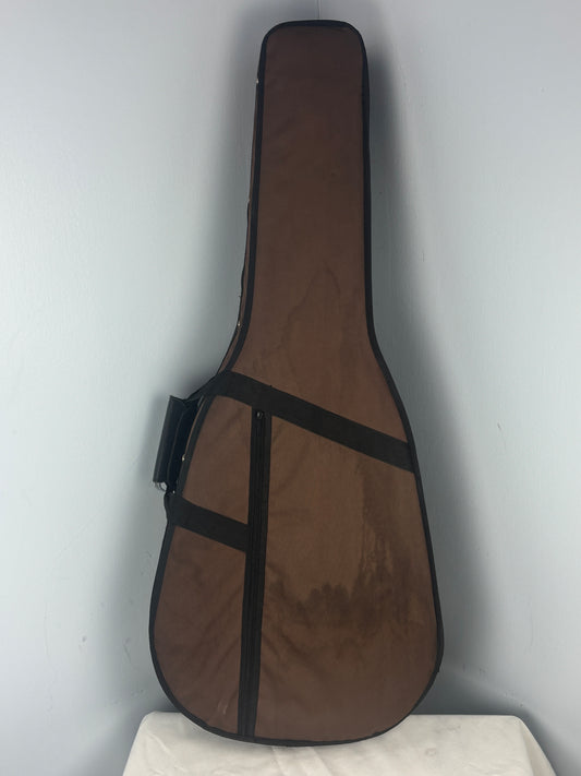 Padded Acoustic Guitar Gig Bag – Brown w/ Plush Interior – Dreadnought Fit