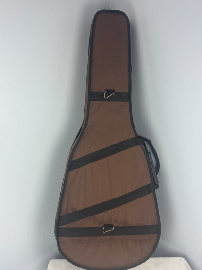 Padded Acoustic Guitar Gig Bag – Brown w/ Plush Interior – Dreadnought Fit