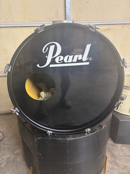 Pearl Export Series Drum Kit – White Wrap – Taiwan Era – Shell Pack + Pedal + Cases