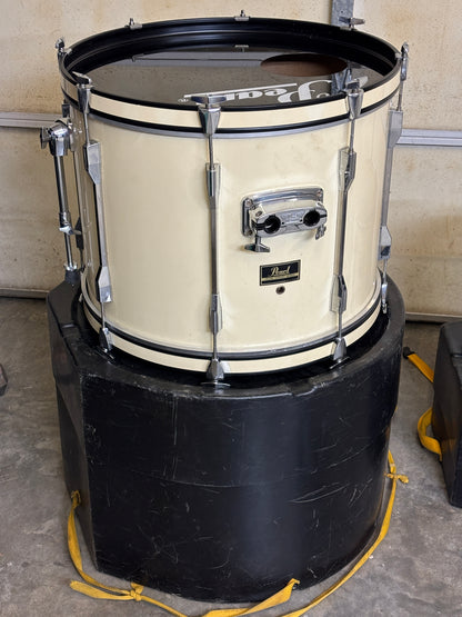 Pearl Export Series Drum Kit – White Wrap – Taiwan Era – Shell Pack + Pedal + Cases