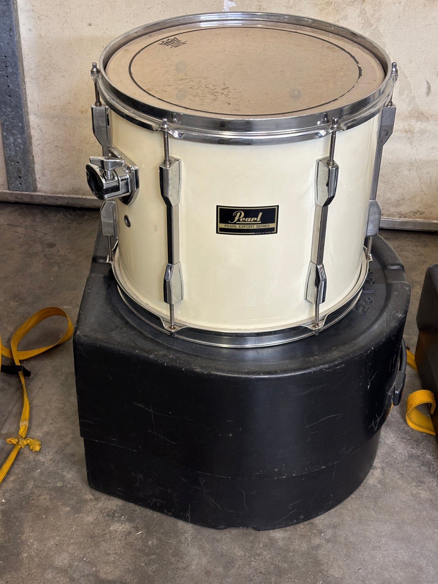 Pearl Export Series Drum Kit – White Wrap – Taiwan Era – Shell Pack + Pedal + Cases