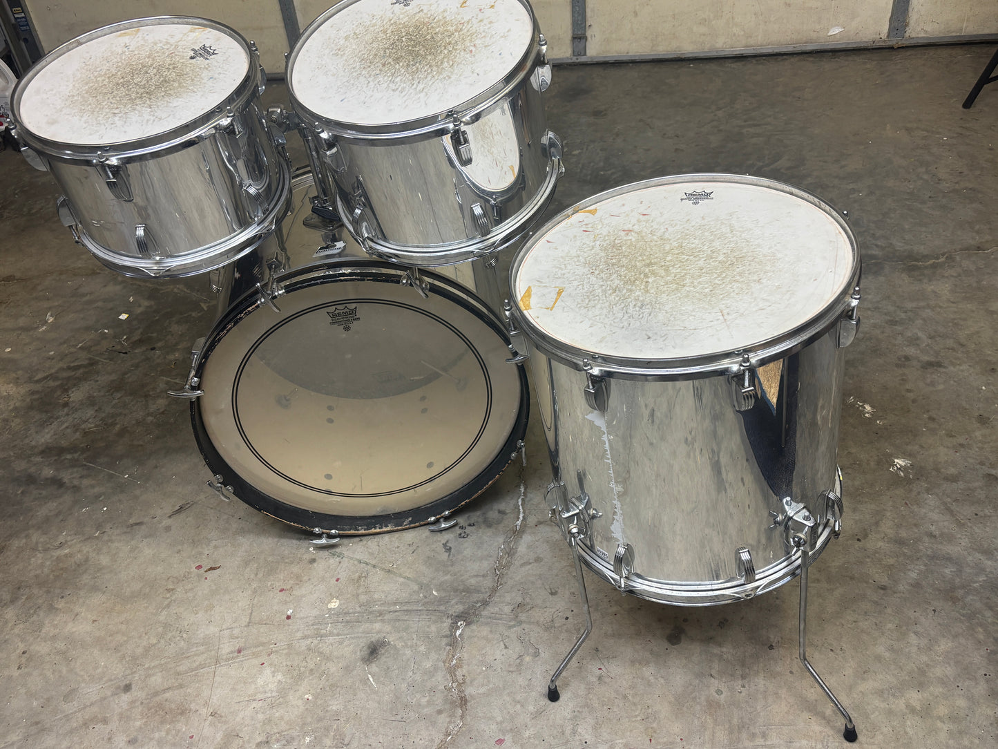 Ludwig Rockers USA 4-Piece Drum Shell Pack – Mirror Chrome Finish