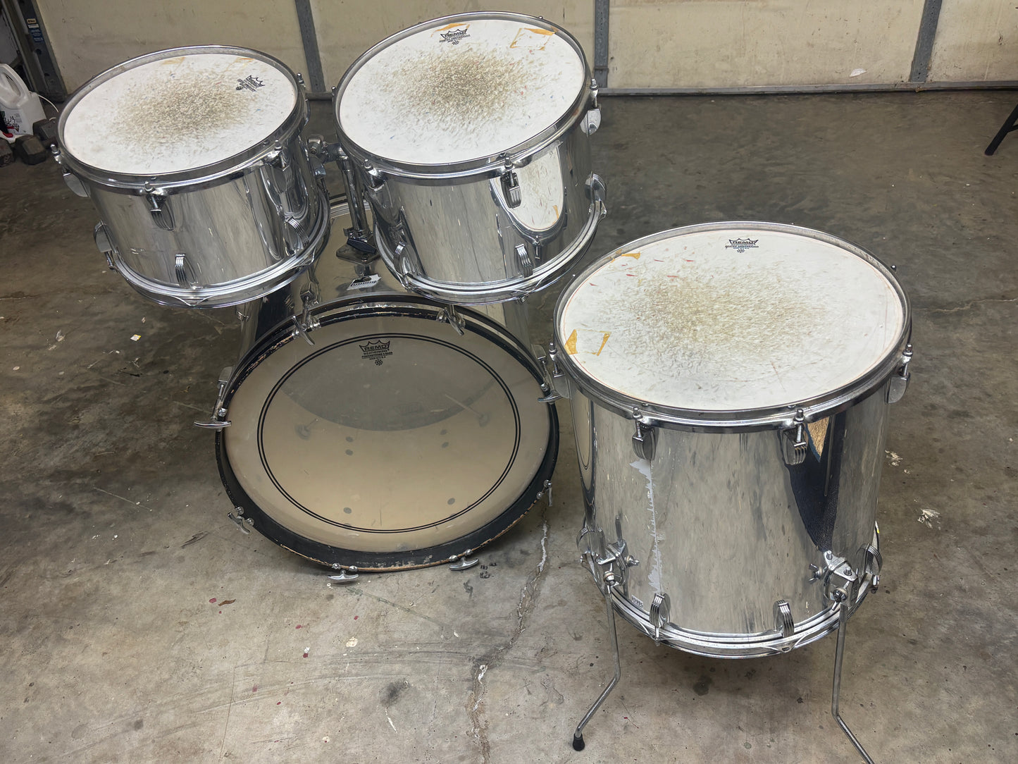Ludwig Rockers USA 4-Piece Drum Shell Pack – Mirror Chrome Finish