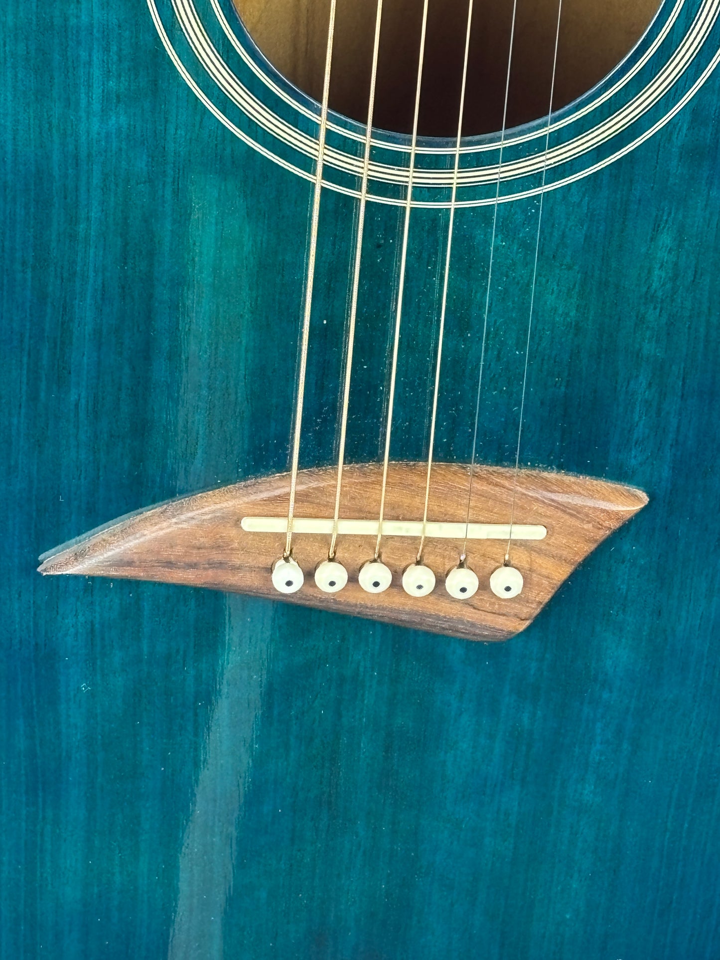 Kona Acoustic-Electric Cutaway Guitar – Transparent Blue – Built-In Tuner & EQ
