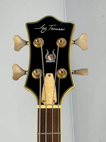 Jay Turser Hollow Body Electric Bass Guitar w/ Hardshell Case – Tobacco Sunburst