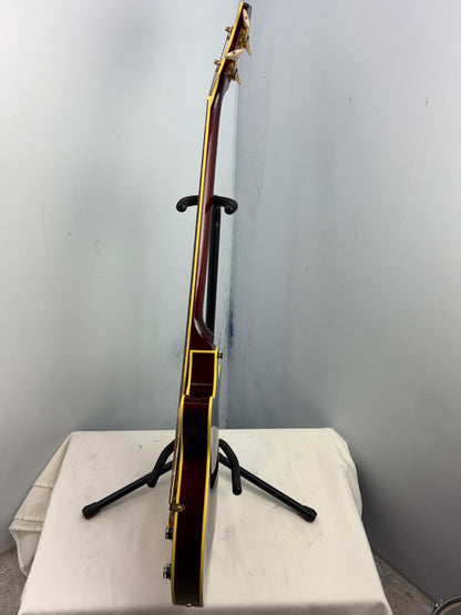 Jay Turser Hollow Body Electric Bass Guitar w/ Hardshell Case – Tobacco Sunburst