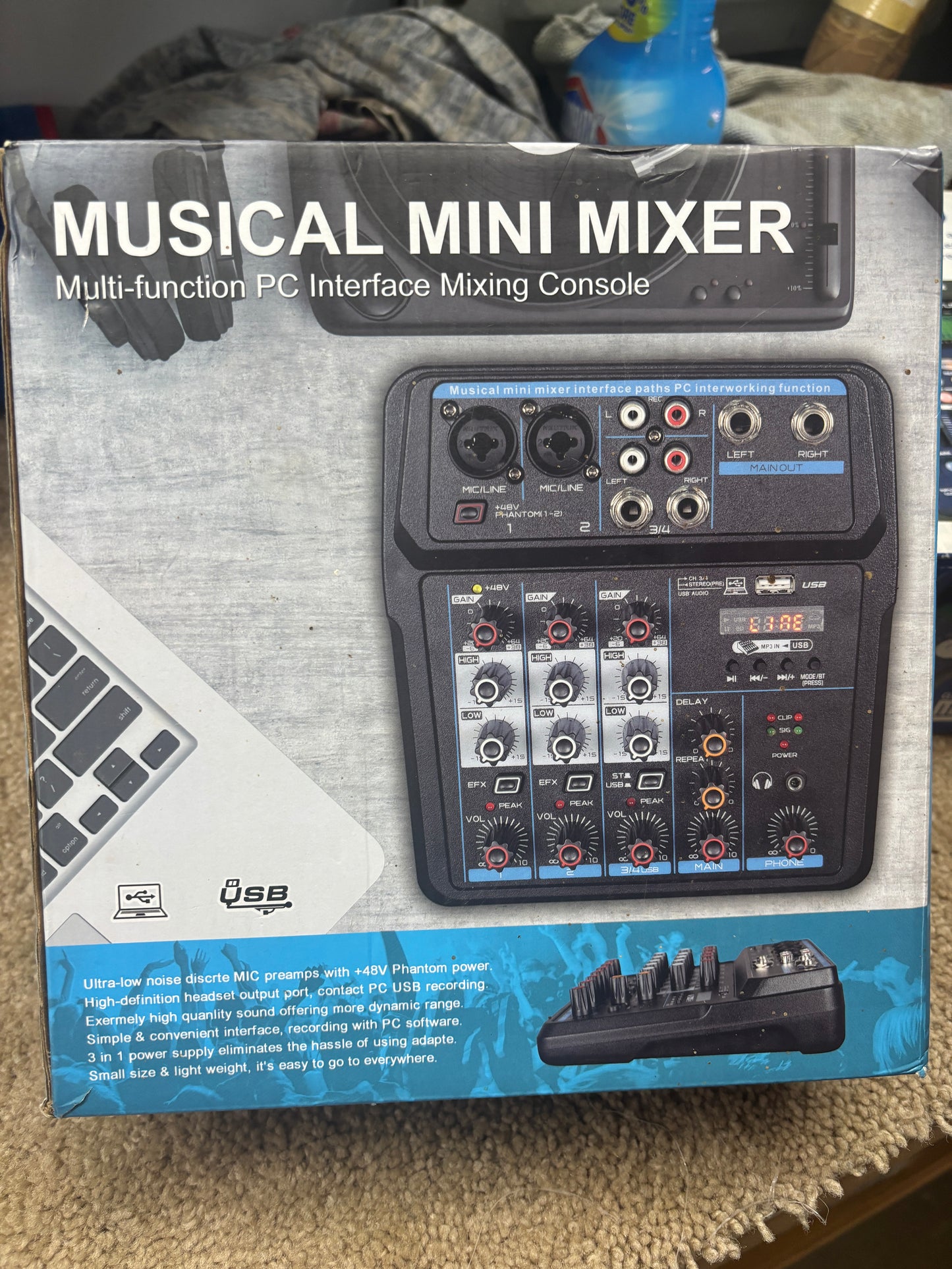 Musical Mini Mixer USB Audio Interface Mixing Console
