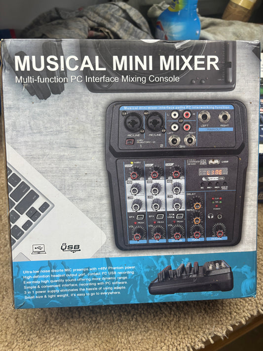 Musical Mini Mixer USB Audio Interface Mixing Console