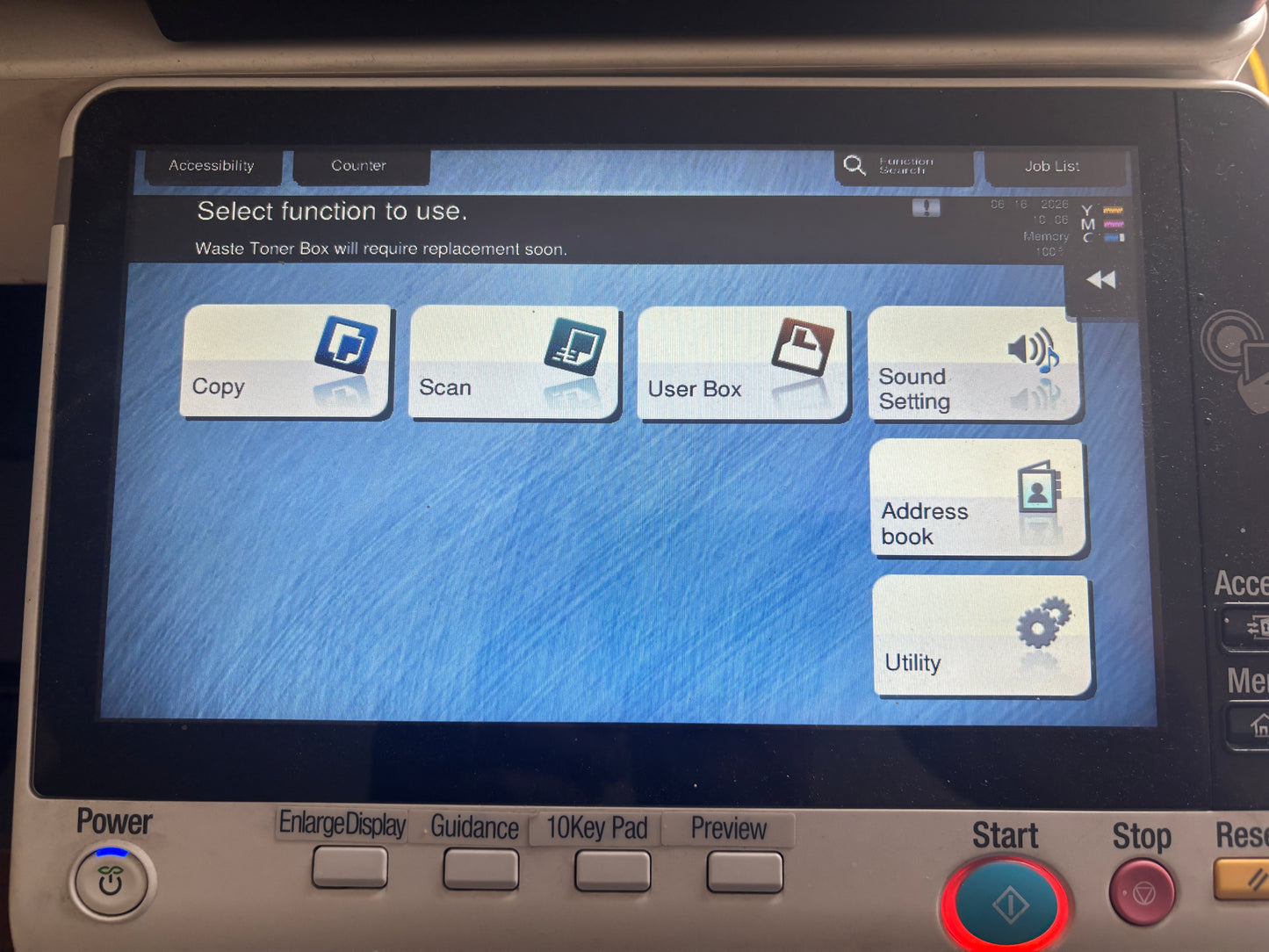 Konica Minolta bizhub C558 Commercial Color Copier / Printer / Scanner with Booklet Finisher – Fully Functional