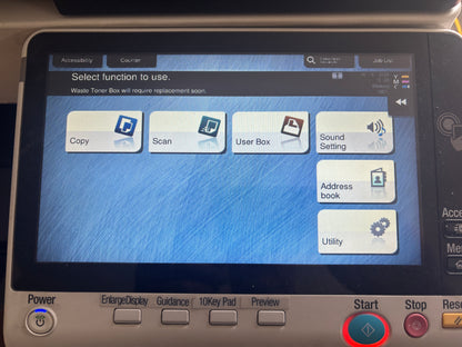 Konica Minolta bizhub C558 Commercial Color Copier / Printer / Scanner with Booklet Finisher – Fully Functional