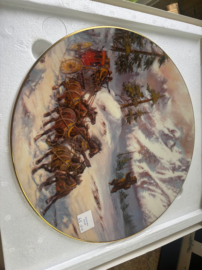 Harland Young "Grizzly Ambush" Limited Edition Collector Plate (1981) – Box & CO